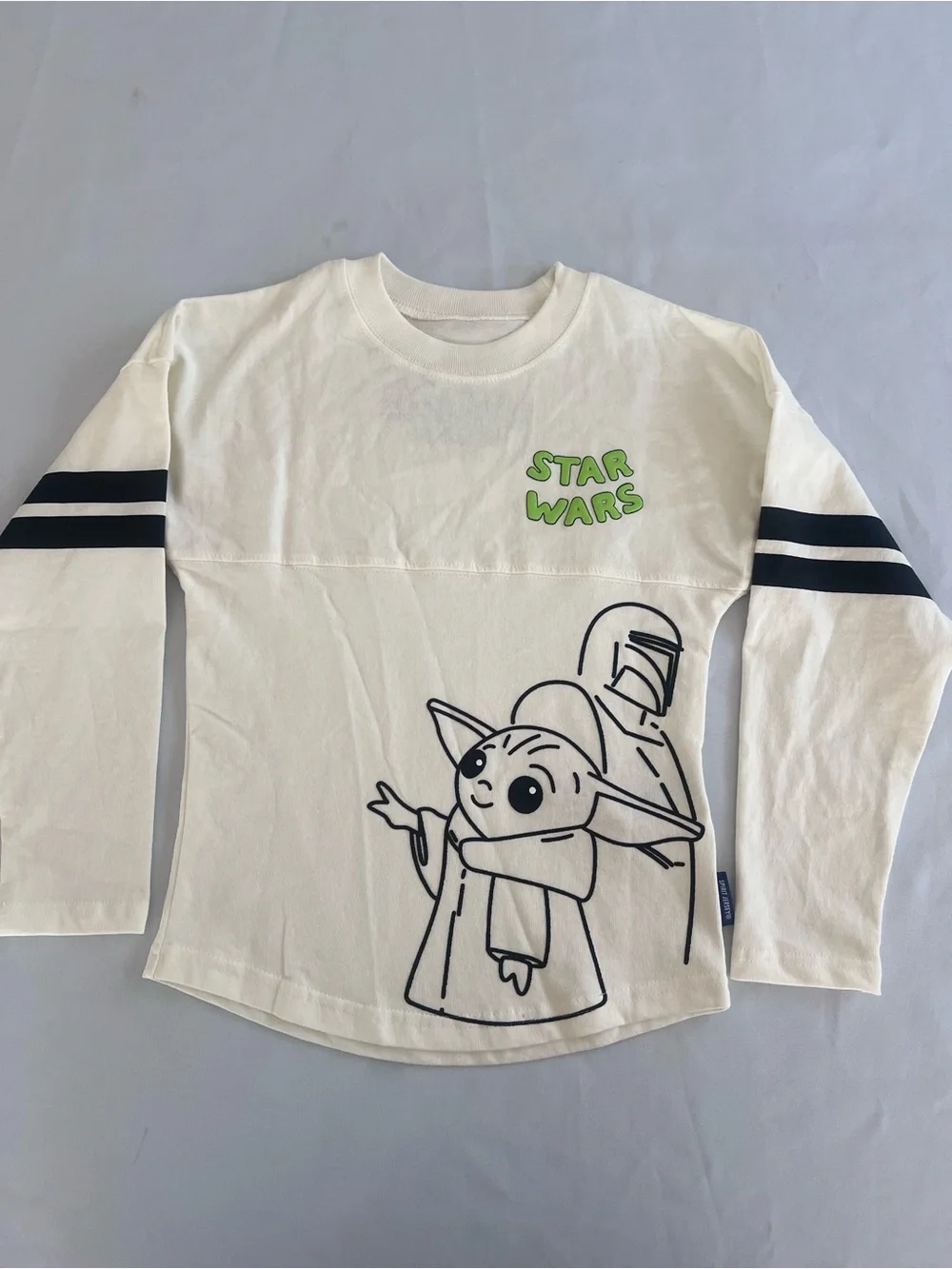 Disney Star Wars The Child Grogu & Mandalorian Cream Spirit Jersey Kids Top